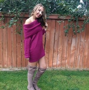 Umgee Oversized Cowl Neck Sweater